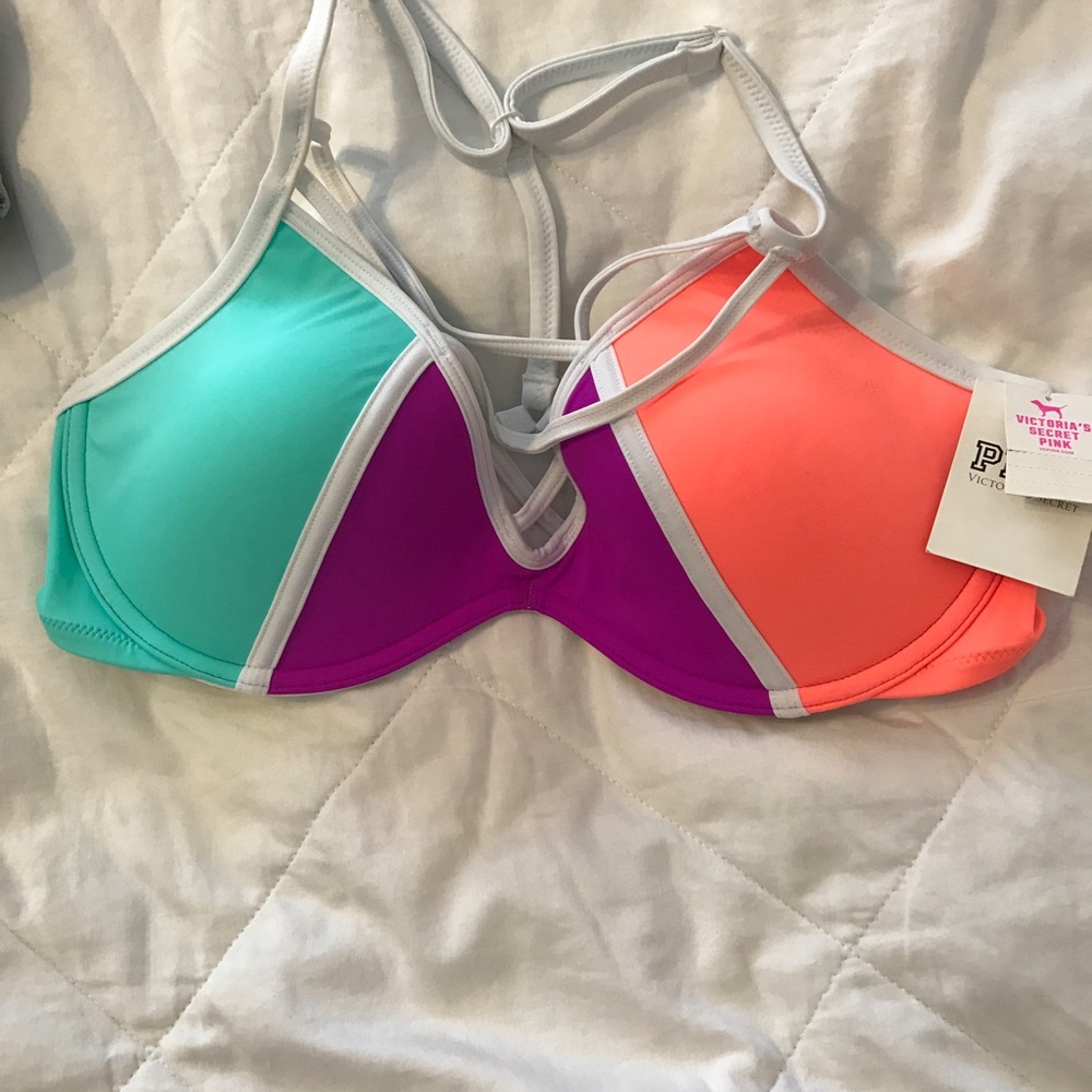 pink swim top